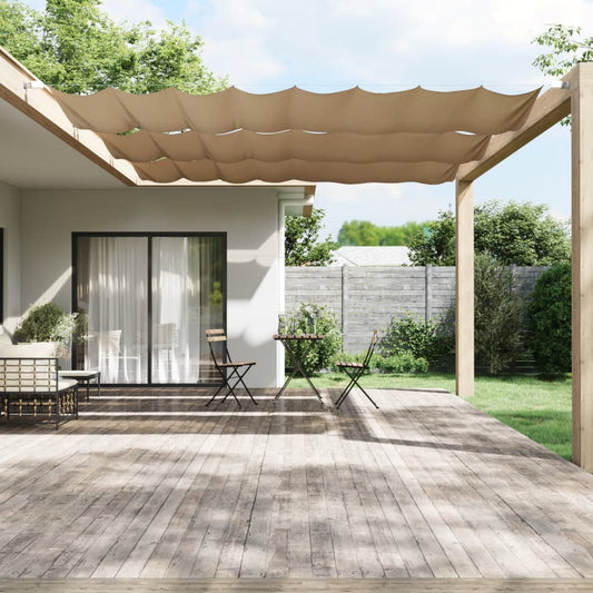 Toldo vertical 140x360 cm tecido oxford cinza-acastanhado