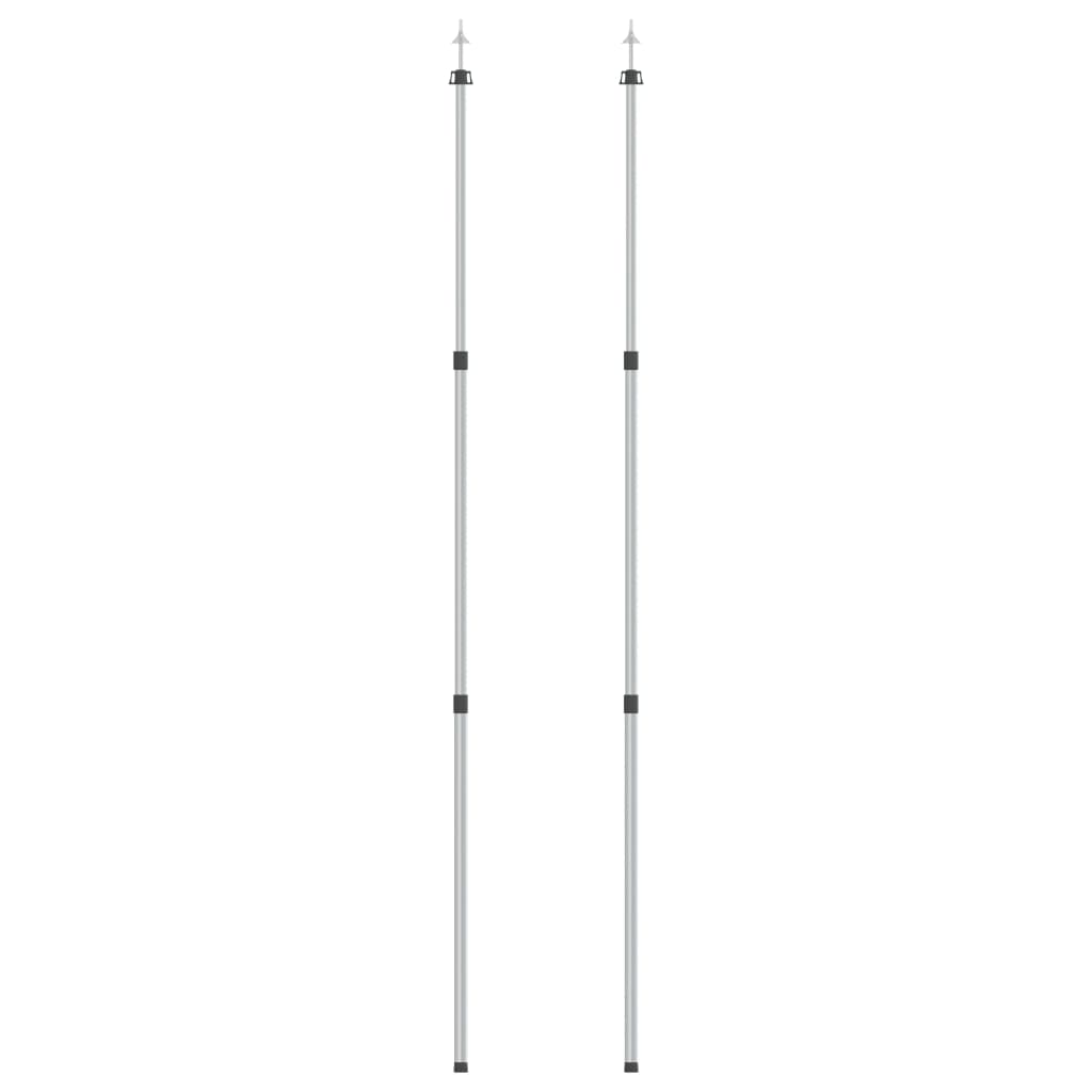 Varas para encerado telescópicas 102-260 cm 2 pcs alumínio