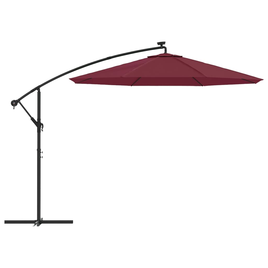 Tecido de substituição p/ guarda-sol cantilever 350 cm bordô