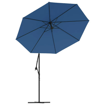 Tecido substituição p/ guarda-sol cantilever 350 cm azul-ciano