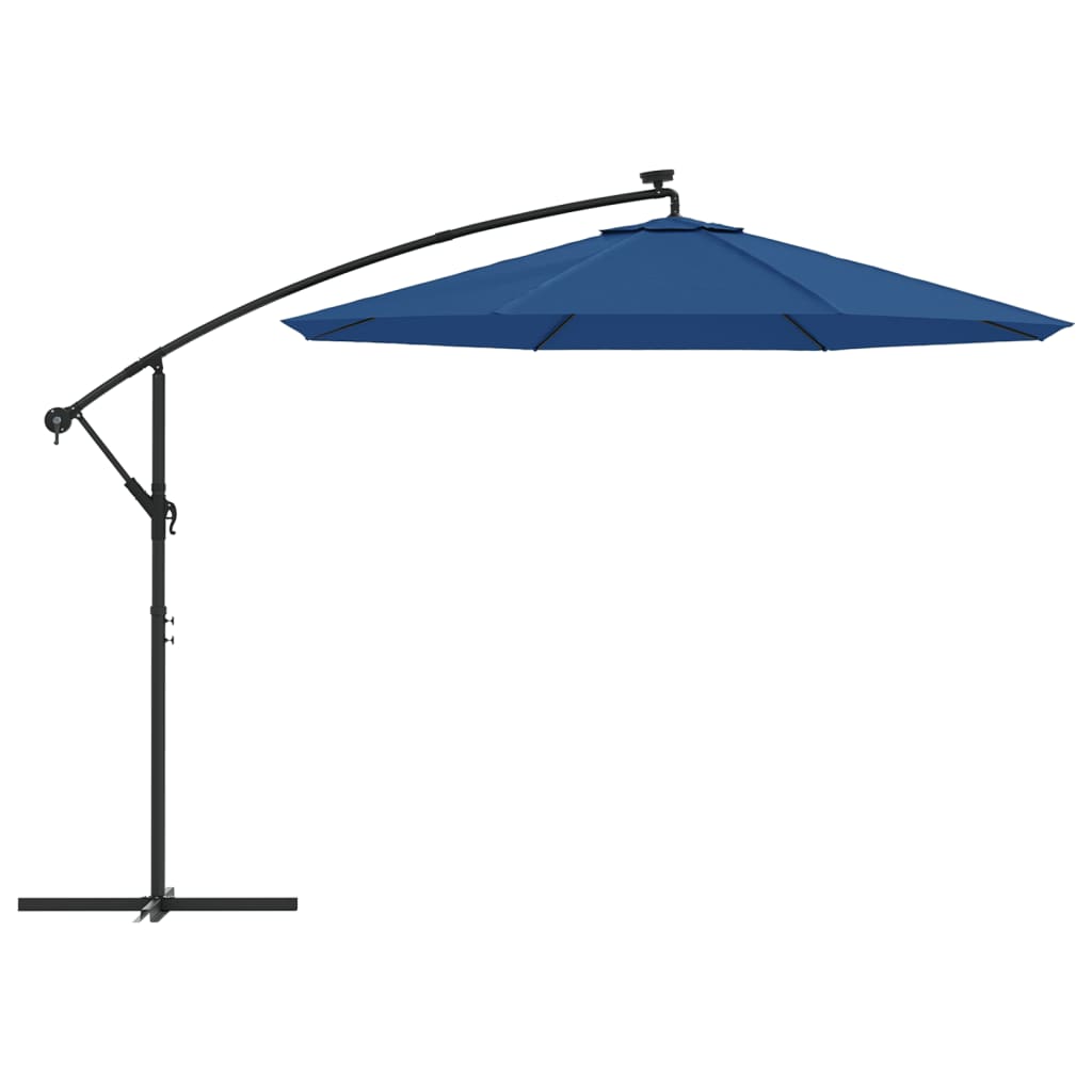 Tecido substituição p/ guarda-sol cantilever 350 cm azul-ciano