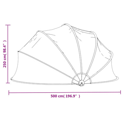 Cúpula de piscina 500x250 cm