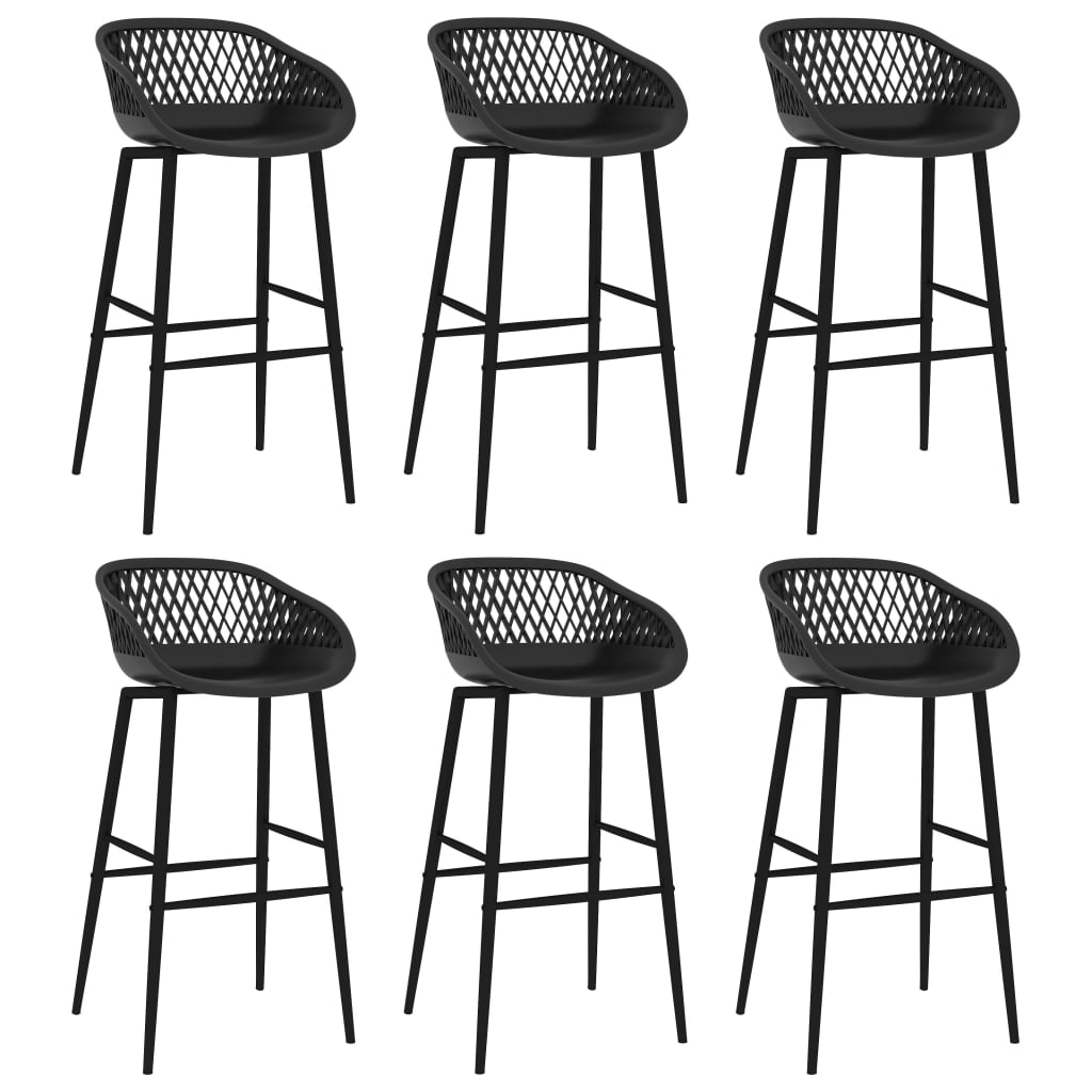 7 pcs conjunto de bar branco e preto