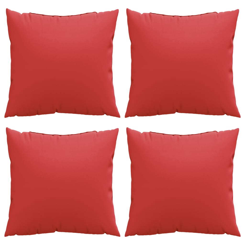 Almofadas decorativas 4 pcs 40x40 cm tecido vermelho