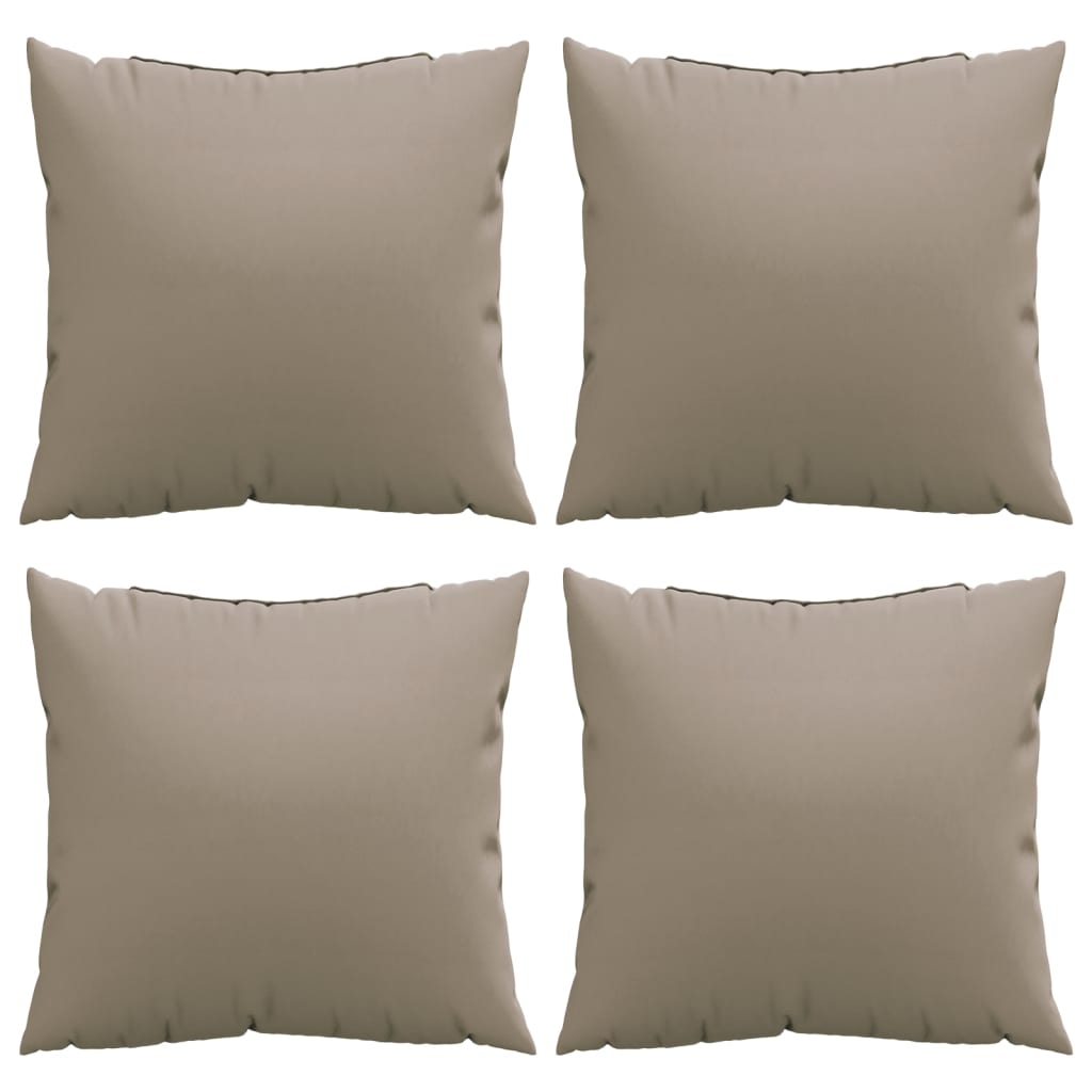 Almofadas decorativas 4 pcs 40x40 cm tecido cinza-acastanhado