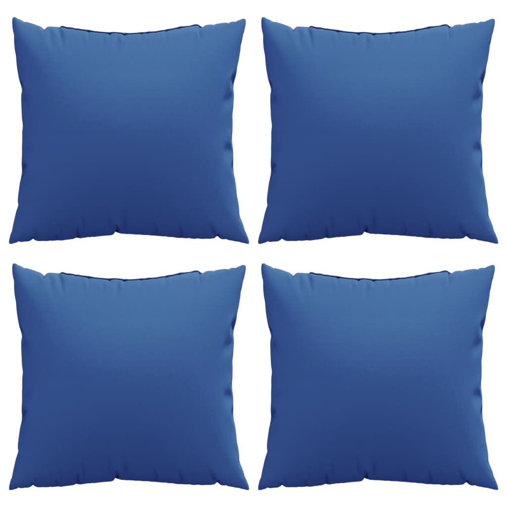 Almofadas decorativas 4 pcs 50x50 cm tecido azul real