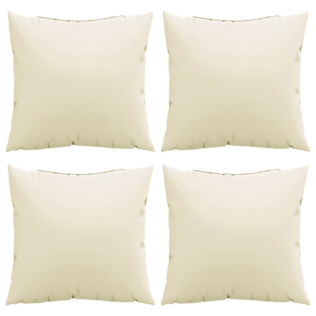 Almofadas decorativas 4 pcs 60x60 cm tecido creme