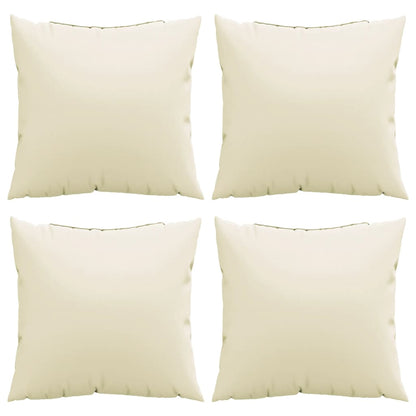 Almofadas decorativas 4 pcs 60x60 cm tecido creme