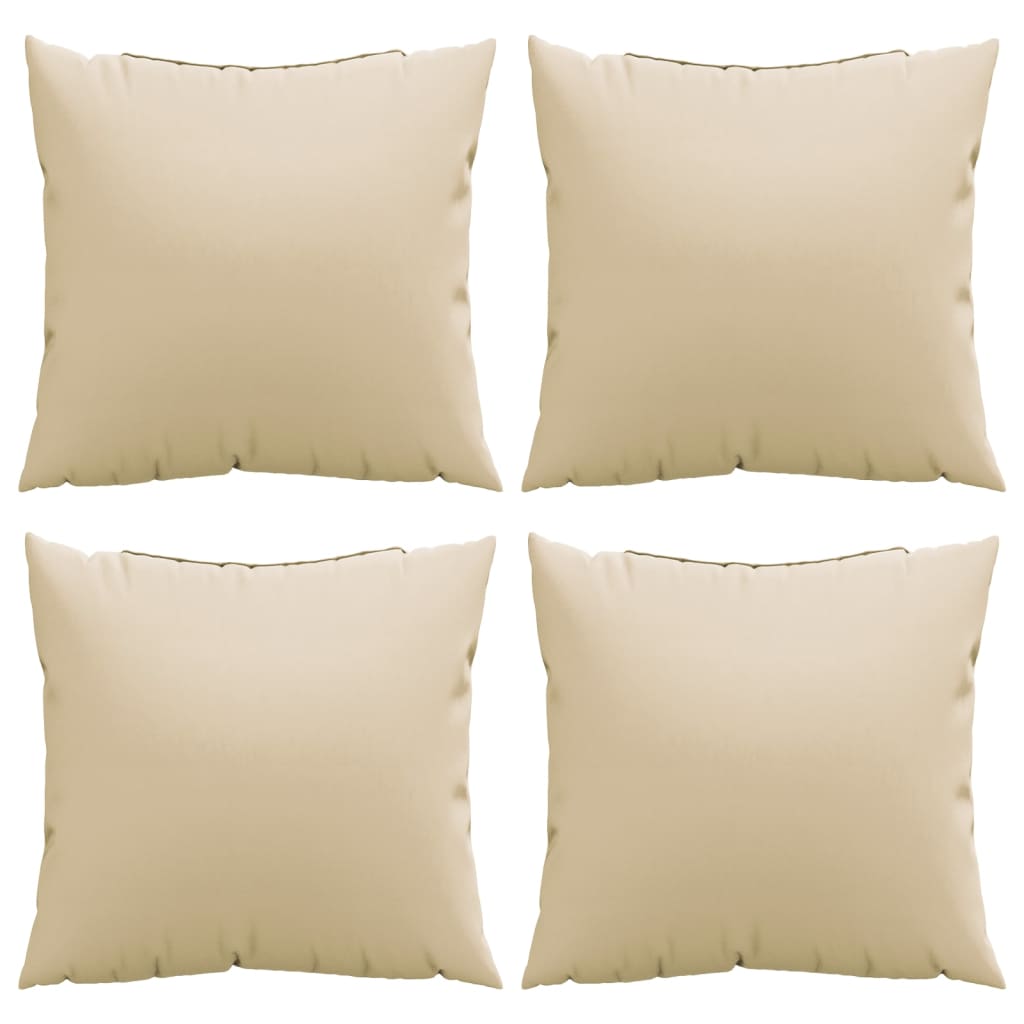 Almofadas decorativas 4 pcs 60x60 cm tecido bege