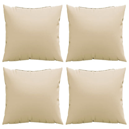 Almofadas decorativas 4 pcs 60x60 cm tecido bege