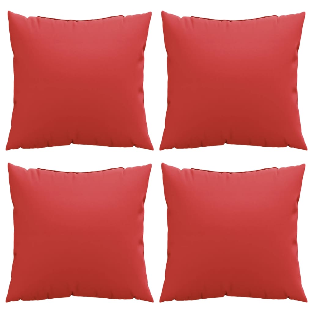 Almofadas decorativas 4 pcs 60x60 cm tecido vermelho