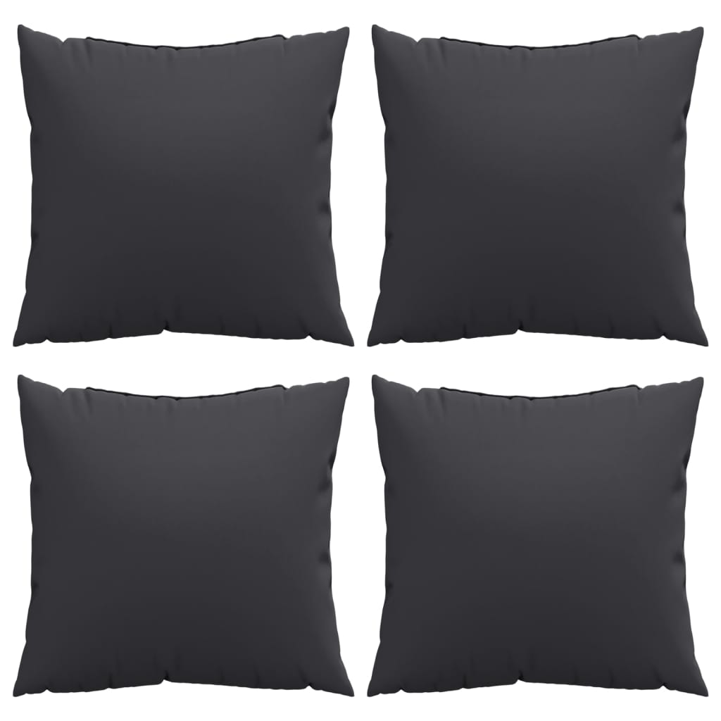 Almofadas decorativas 4 pcs 60x60 cm tecido cinza-acastanhado