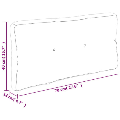 Almofadão para sofá de paletes 70x40x12 cm tecido preto