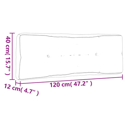 Almofadão para sofá de paletes 120x40x12 cm tecido cinza