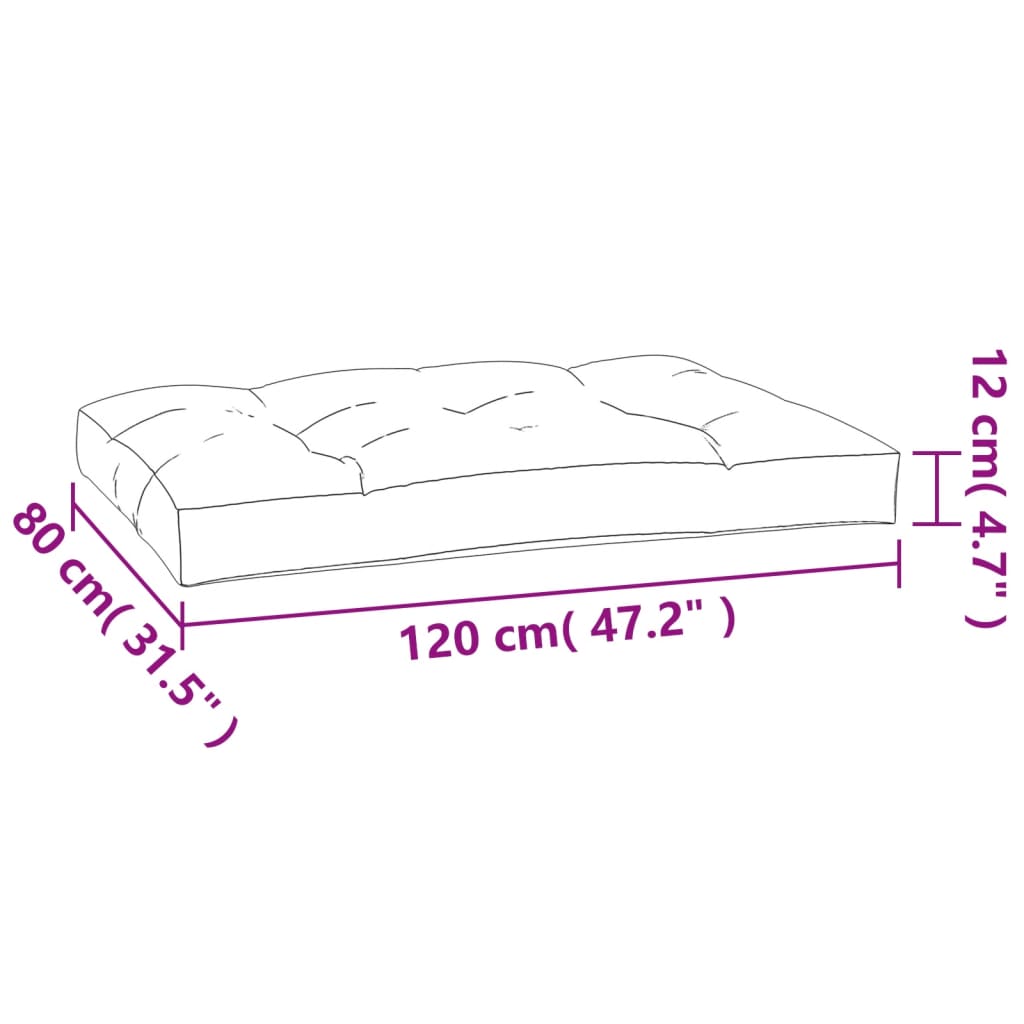 Almofadões de paletes 2 pcs tecido antracite