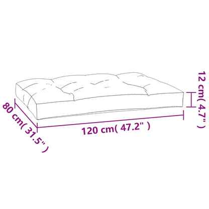 Almofadões de paletes 2 pcs tecido cinza-acastanhado