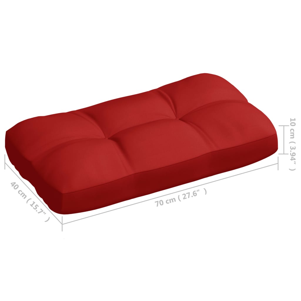 Almofadões para sofás de paletes 7 pcs vermelho