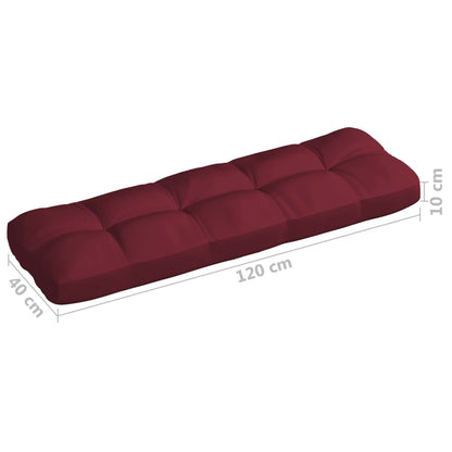 Almofadões para sofás de paletes 7 pcs vermelho tinto