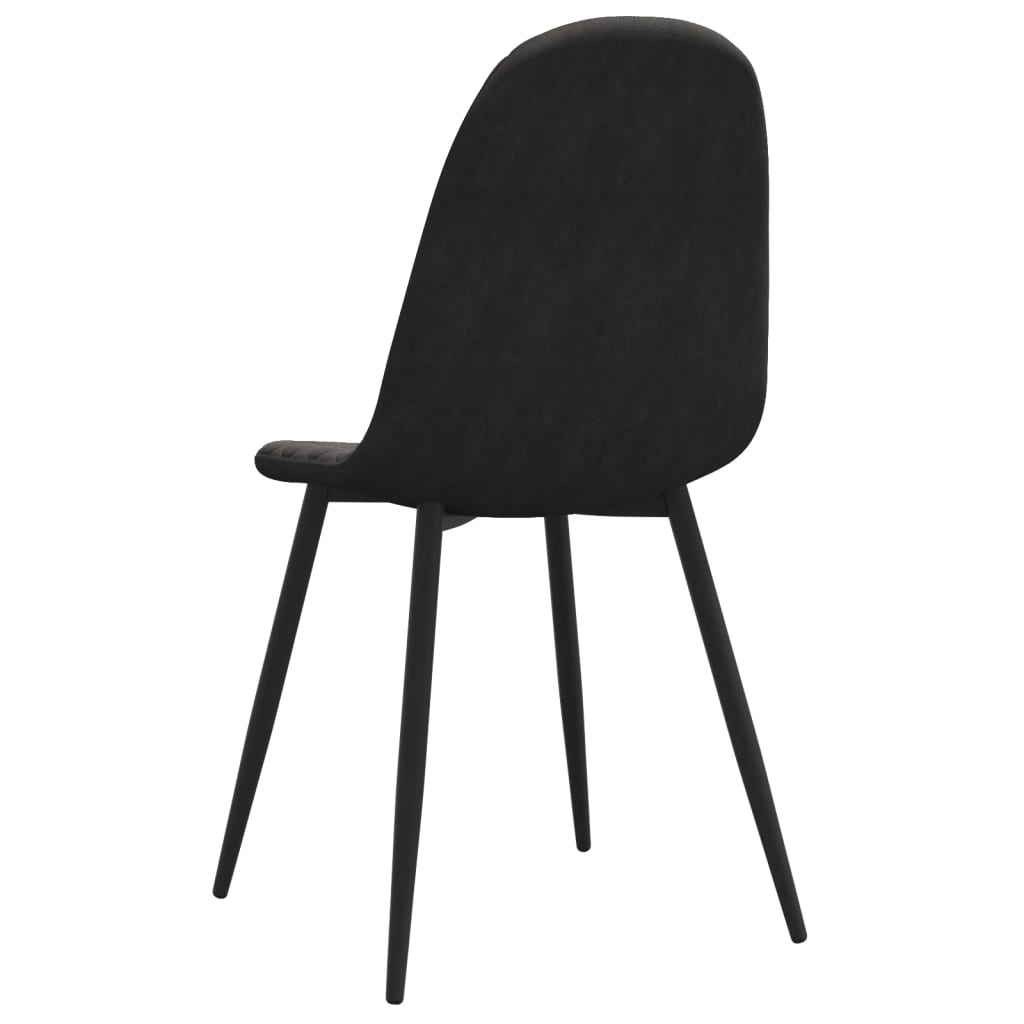 Cadeiras de jantar 2 pcs veludo preto