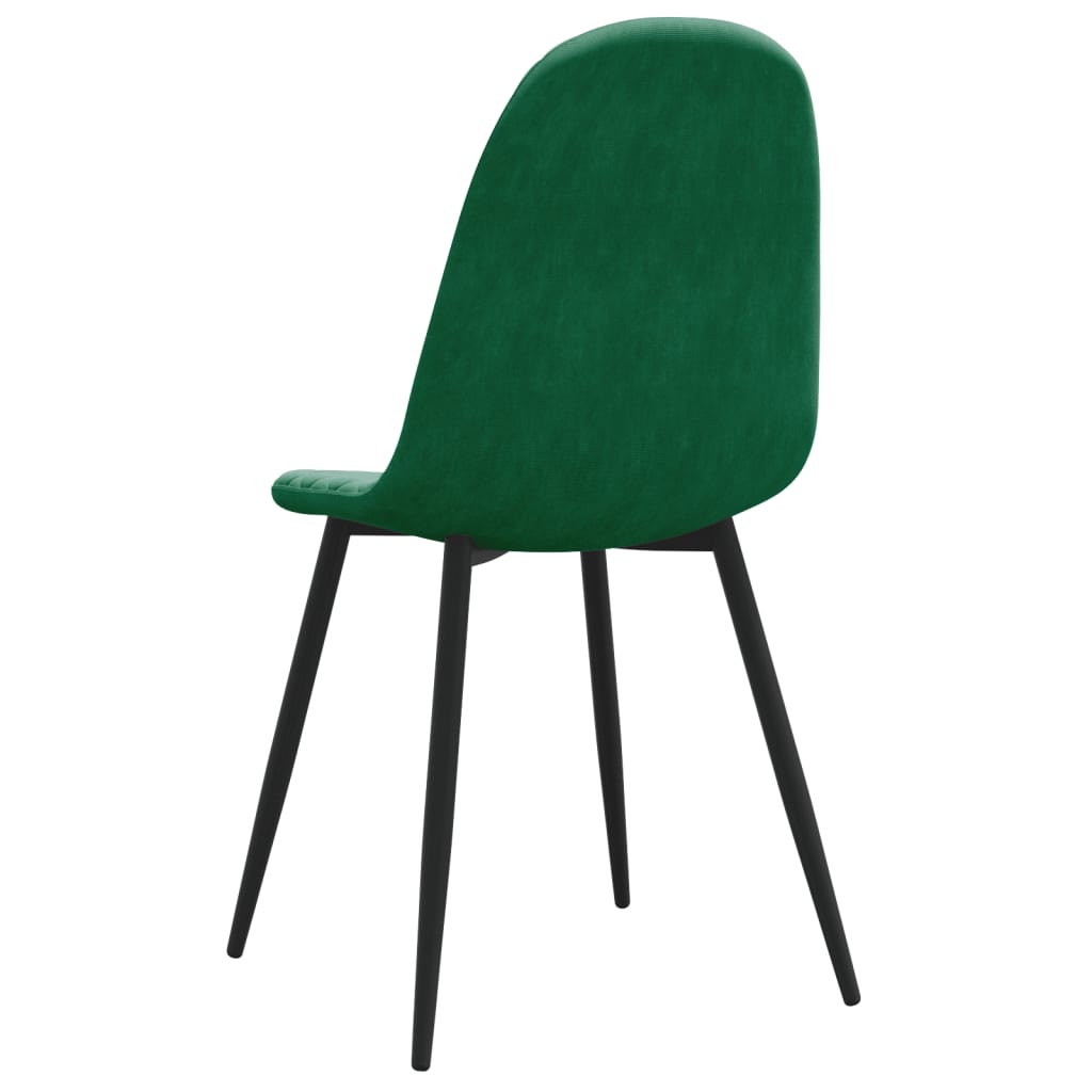 Cadeiras de jantar 4 pcs veludo verde-escuro