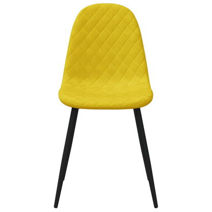 Cadeiras de jantar 4 pcs veludo amarelo mostarda