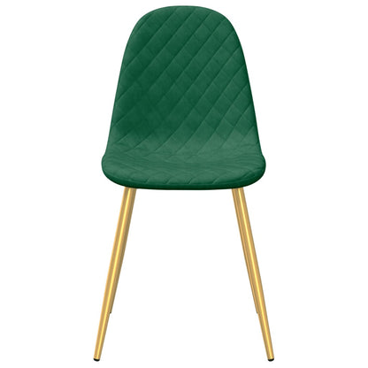 Cadeiras de jantar 2 pcs veludo verde-escuro