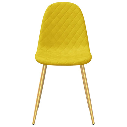 Cadeiras de jantar 4 pcs veludo amarelo mostarda