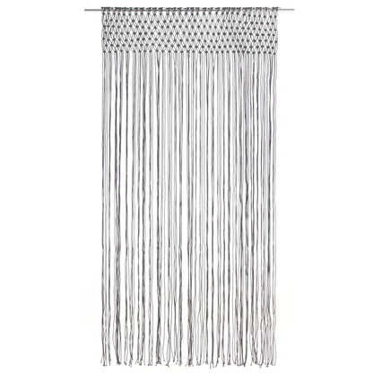 Cortina macramé 140x240 cm algodão antracite