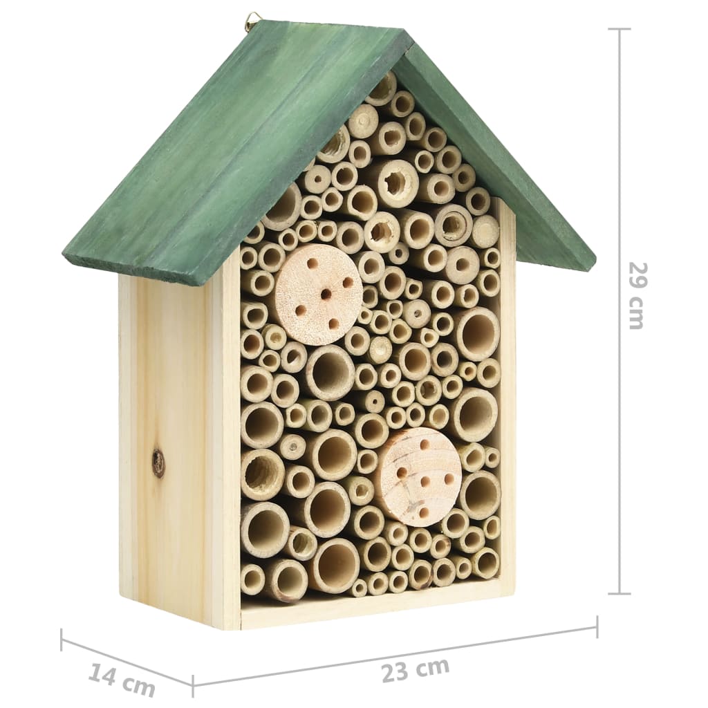 314813 vidaXL Insect Hotels 2 pcs 23x14x29 cm Solid Firwood