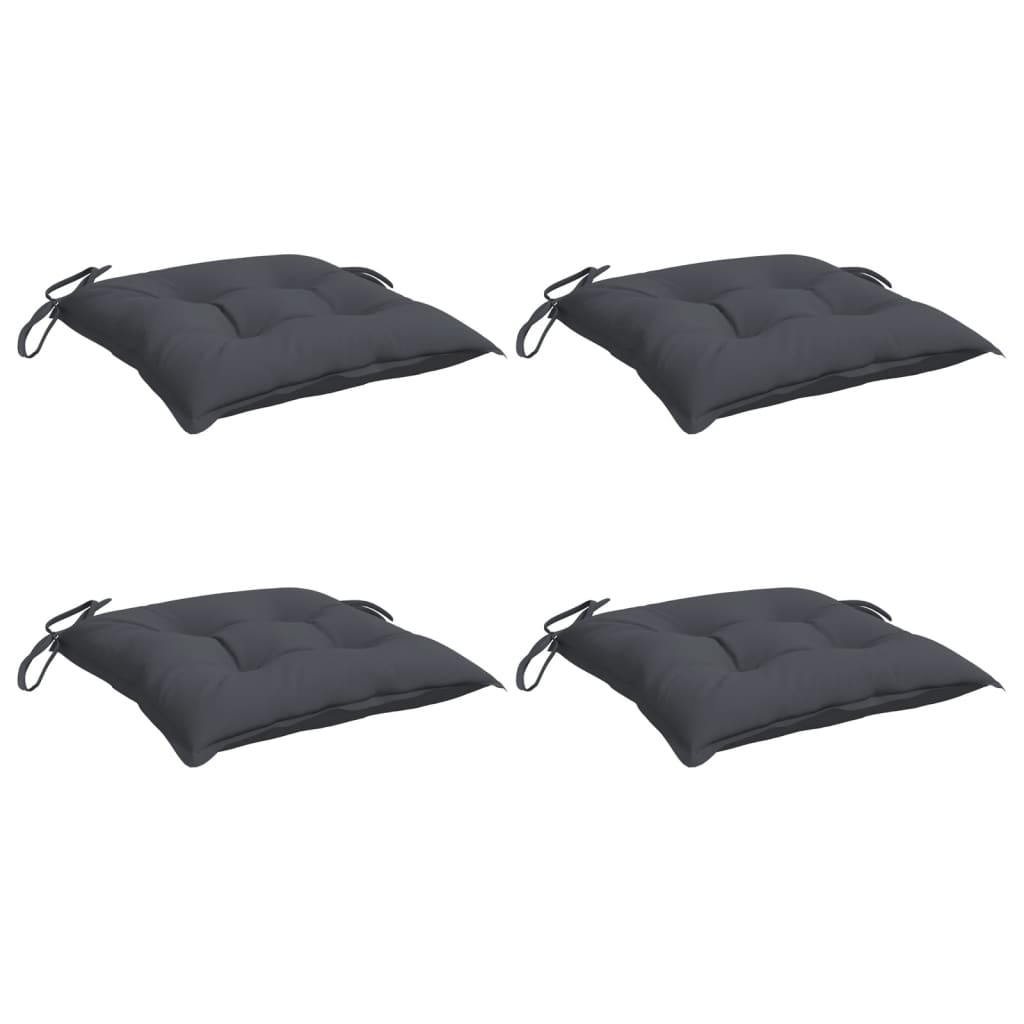 Almofadões de cadeira 4 pcs 40x40x7 cm tecido oxford antracite