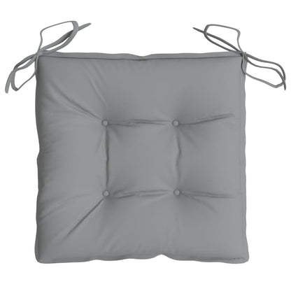 Almofadões de cadeira 2 pcs 40x40x7 cm tecido oxford cinza