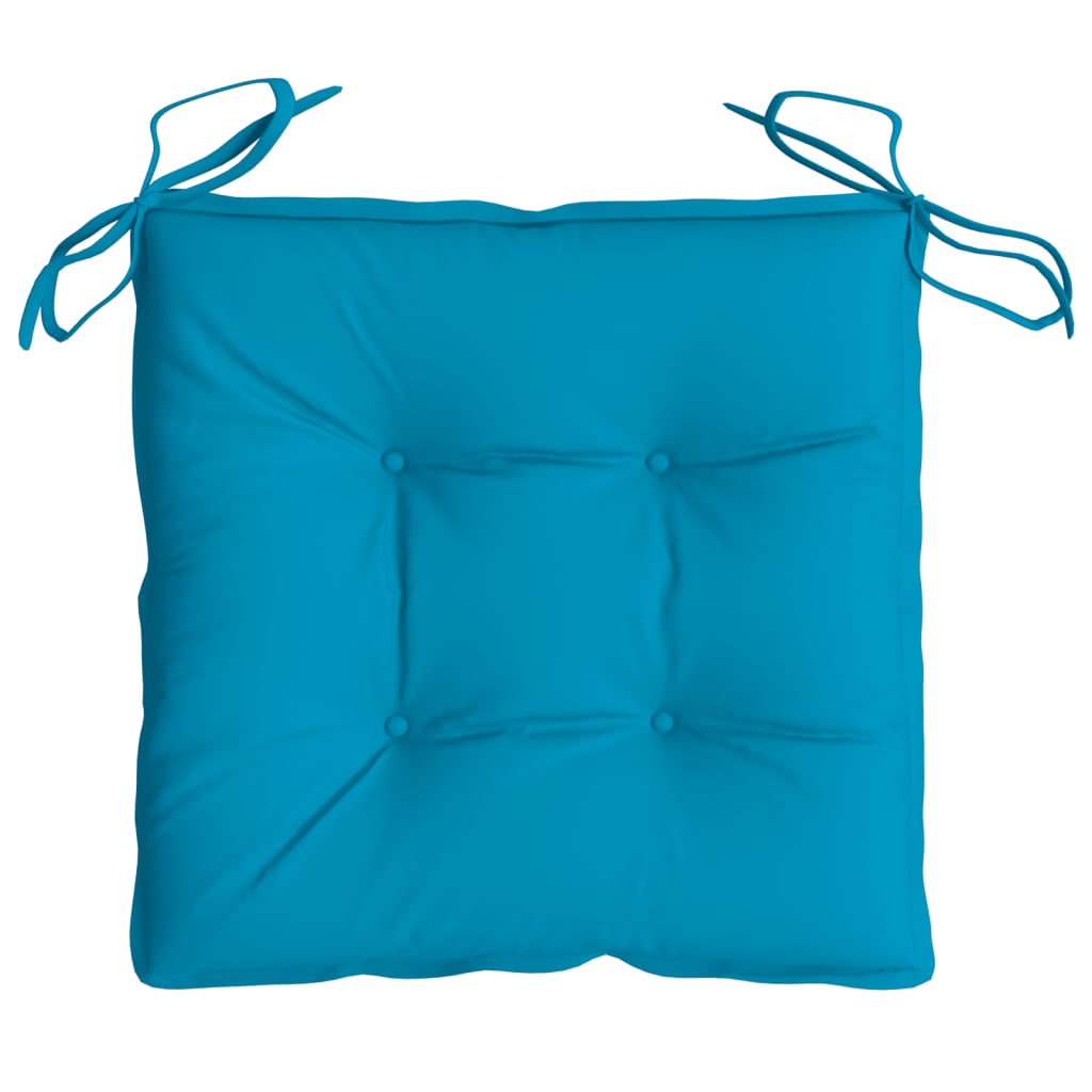 Almofadões de cadeira 2 pcs 40x40x7 cm tecido oxford azul-claro