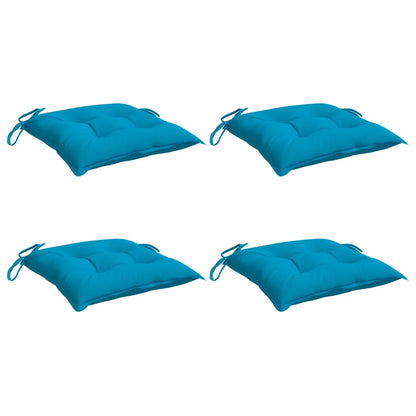 Almofadões de cadeira 4 pcs 40x40x7 cm tecido oxford azul-claro