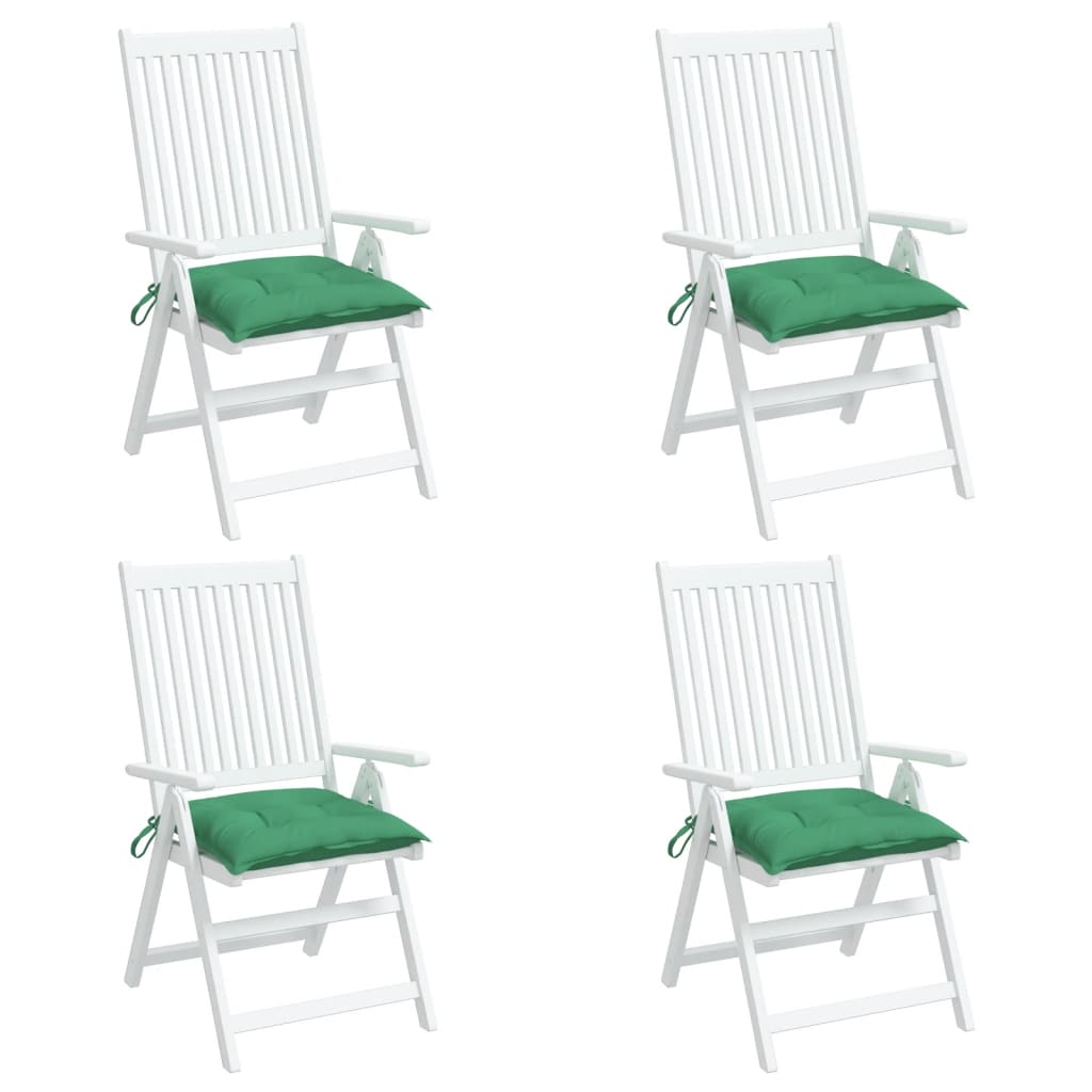 Almofadões de cadeira 4 pcs 40x40x7 cm tecido oxford verde