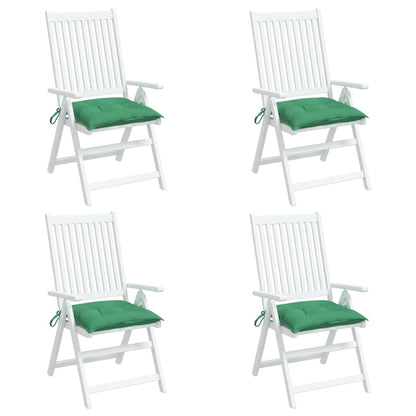 Almofadões de cadeira 4 pcs 40x40x7 cm tecido oxford verde