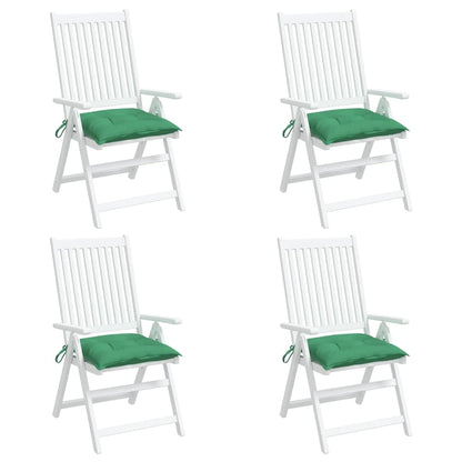 Almofadões de cadeira 4 pcs 40x40x7 cm tecido oxford verde