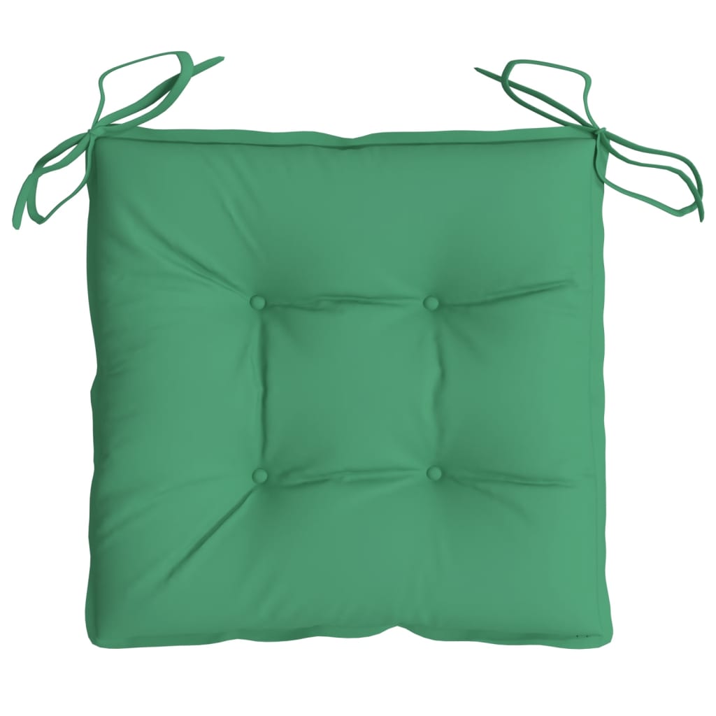 Almofadões de cadeira 4 pcs 40x40x7 cm tecido oxford verde