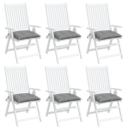 Almofadões de cadeira 6 pcs 50x50x7 cm tecido oxford cinzento