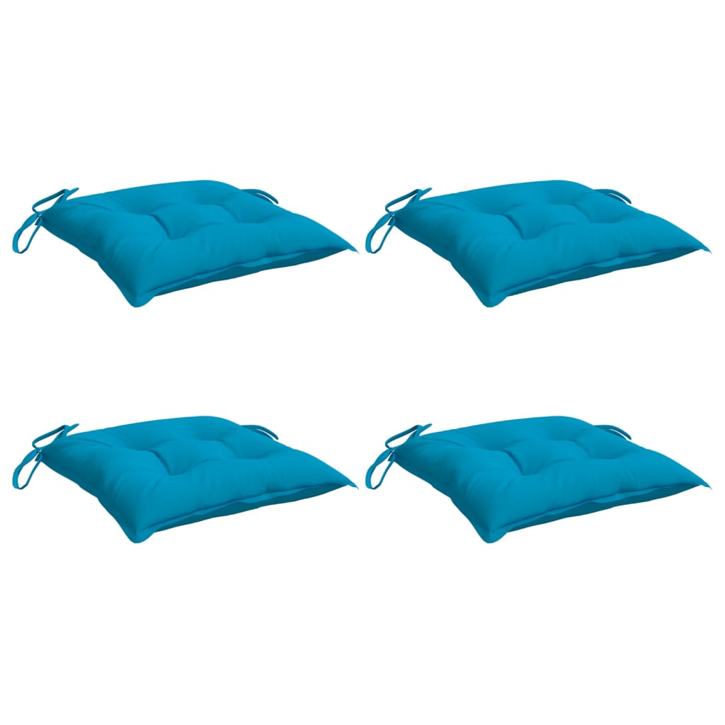 Almofadões de cadeira 4 pcs 50x50x7 cm tecido oxford azul-claro