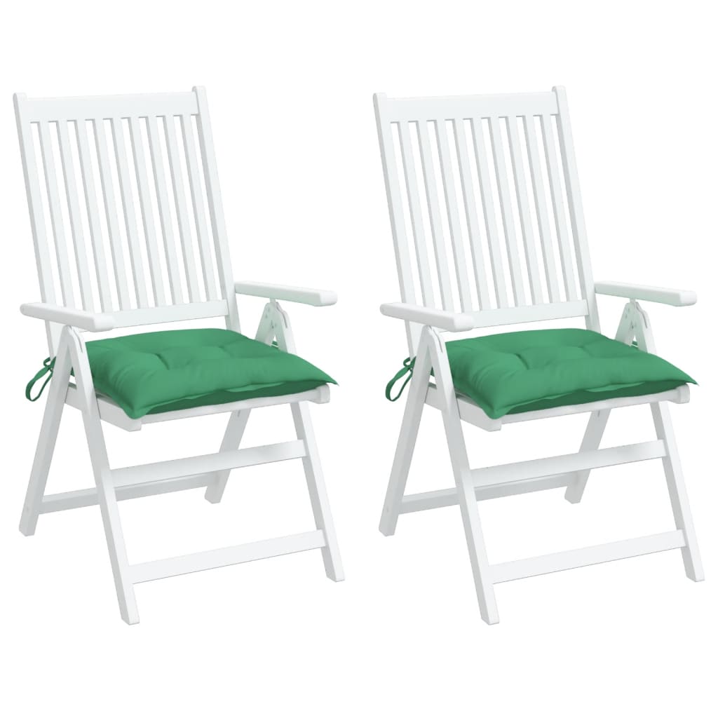 Almofadões de cadeira 2 pcs 50x50x7 cm tecido oxford verde