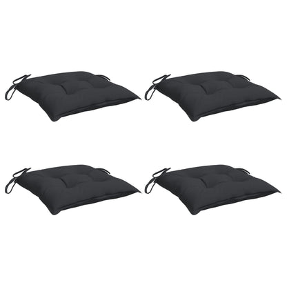 Almofadões de cadeira 4 pcs 50x50x7 cm tecido oxford preto