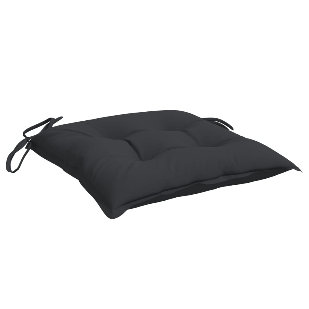 Almofadões de cadeira 6 pcs 50x50x7 cm tecido oxford preto