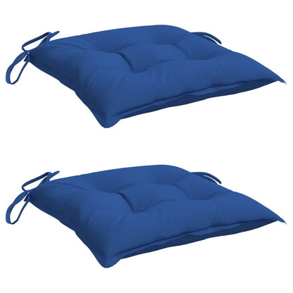 Almofadões de cadeira 2 pcs 50x50x7 cm tecido oxford azul