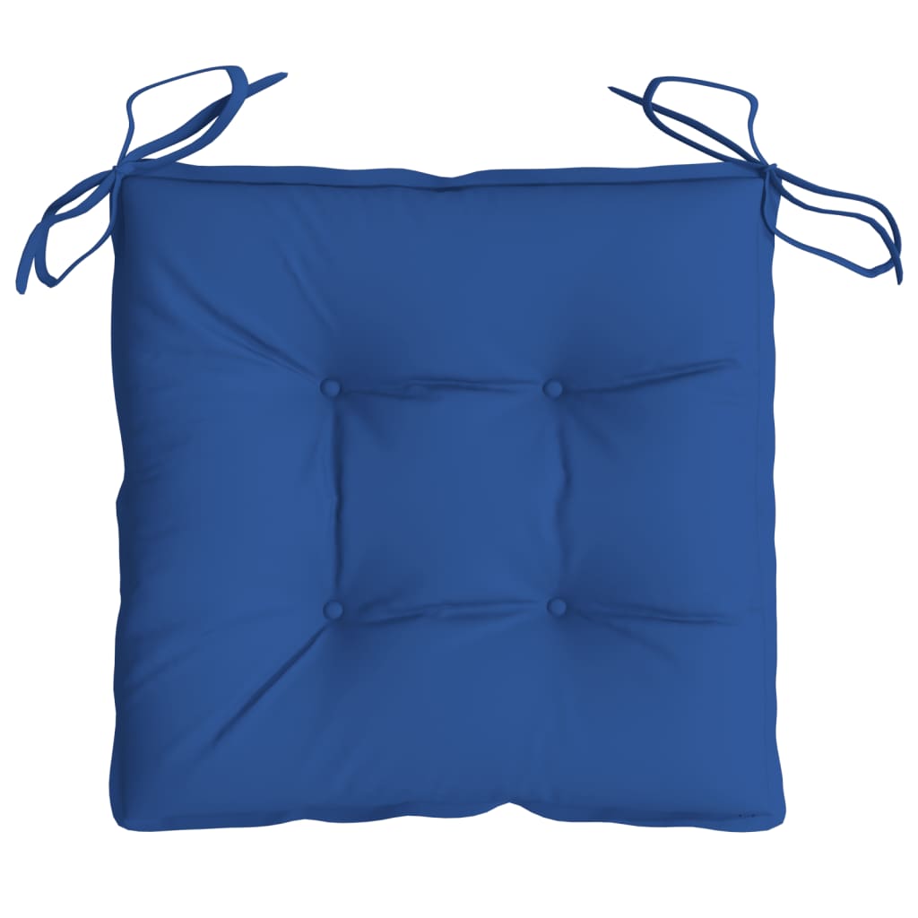 Almofadões de cadeira 2 pcs 50x50x7 cm tecido oxford azul