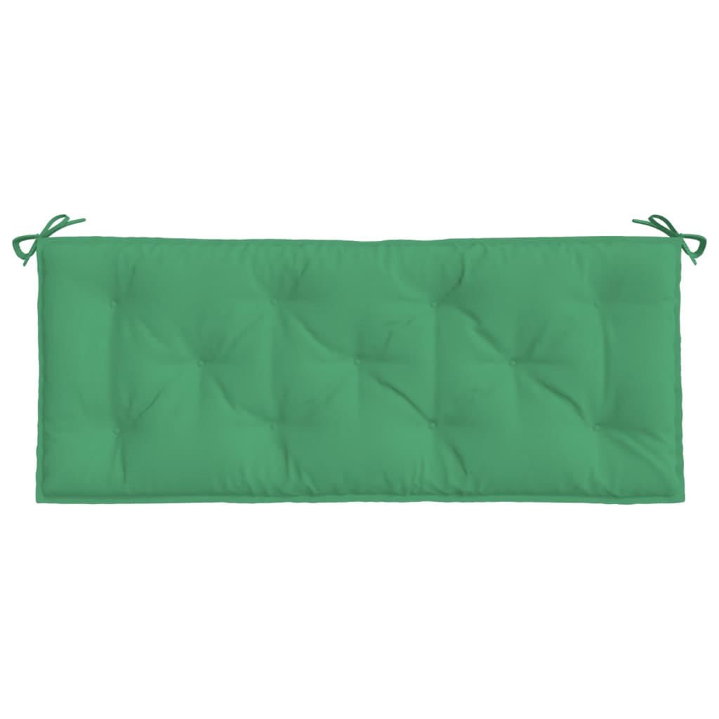 Almofadões banco jardim 2 pcs 120x50x7cm tecido oxford verde