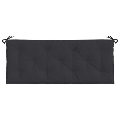 Almofadões banco jardim 2 pcs 120x50x7cm tecido oxford preto