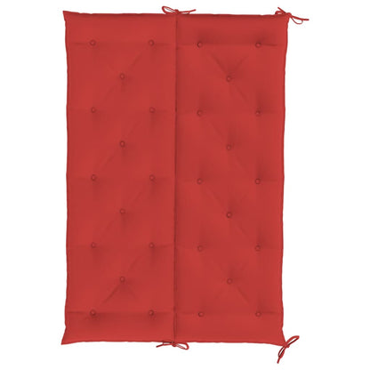 Almofadões banco jardim 2 pcs 150x50x7cm tecido oxford vermelho