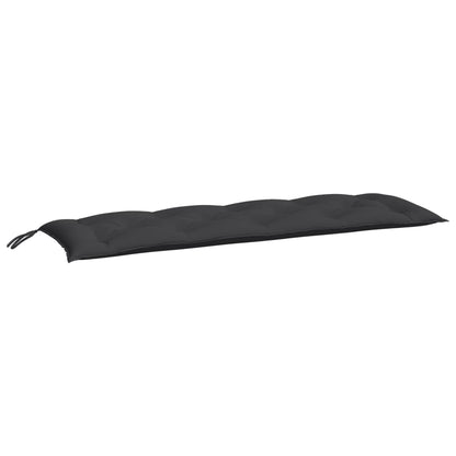 Almofadões banco jardim 2 pcs 150x50x7cm tecido oxford preto