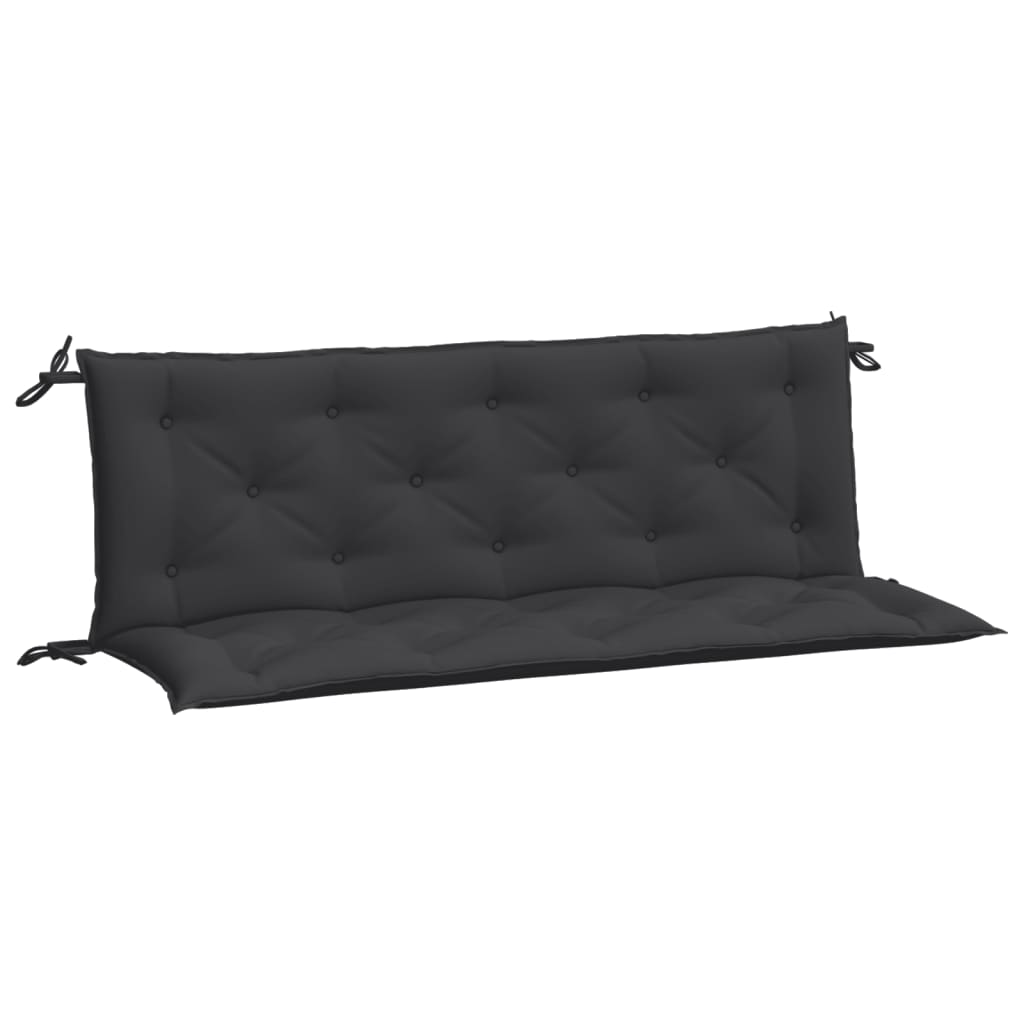 Almofadões banco jardim 2 pcs 150x50x7cm tecido oxford preto