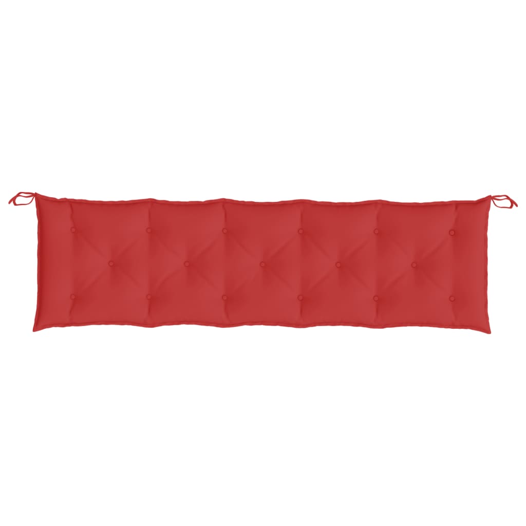 Almofadões banco jardim 2 pcs 180x50x7cm tecido oxford vermelho